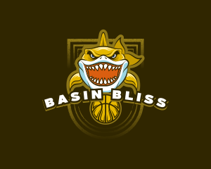 Basketball Varsity Shark logo design