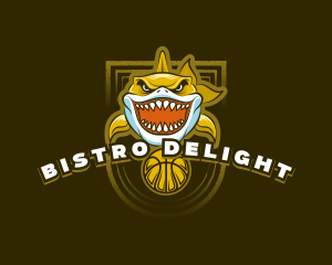 Basketball Varsity Shark logo design