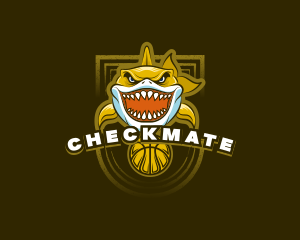 Basketball Varsity Shark logo design