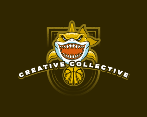 Basketball Varsity Shark logo design