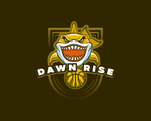 Basketball Varsity Shark logo design