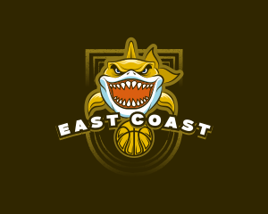 Basketball Varsity Shark logo design