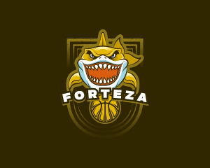 Basketball Varsity Shark logo design