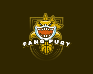 Basketball Varsity Shark logo design