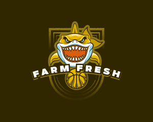 Basketball Varsity Shark logo design