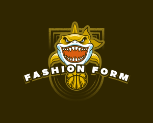 Basketball Varsity Shark logo design