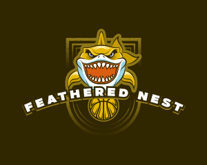 Basketball Varsity Shark logo design