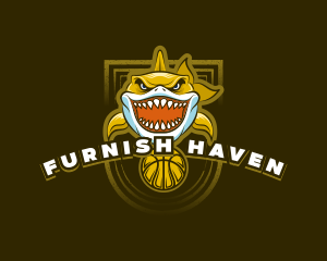 Basketball Varsity Shark logo design