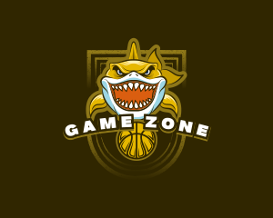 Basketball Varsity Shark logo design