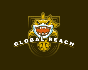 Basketball Varsity Shark logo design