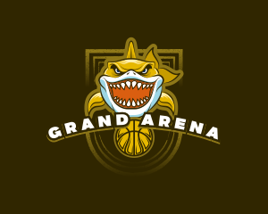 Basketball Varsity Shark logo design