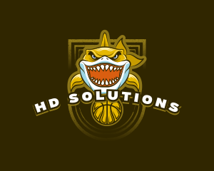 Basketball Varsity Shark logo design