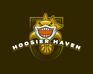 Basketball Varsity Shark logo design