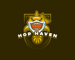 Basketball Varsity Shark logo design