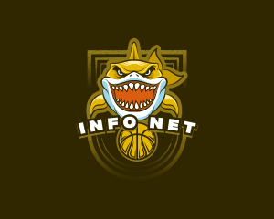 Basketball Varsity Shark logo design