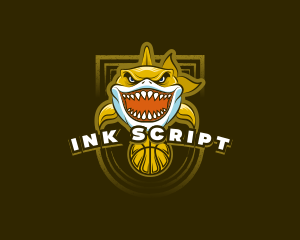 Basketball Varsity Shark logo design