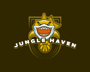 Basketball Varsity Shark logo design