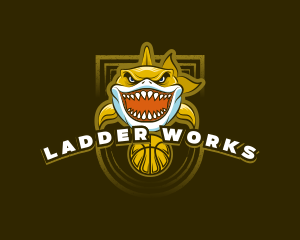 Basketball Varsity Shark logo design