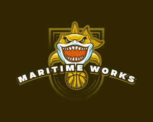 Basketball Varsity Shark logo design