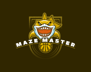 Basketball Varsity Shark logo design