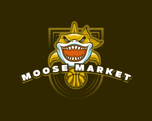 Basketball Varsity Shark logo design