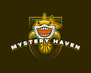 Basketball Varsity Shark logo design