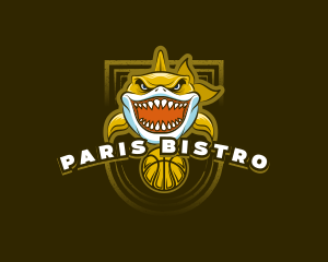 Basketball Varsity Shark logo design