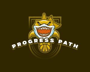 Basketball Varsity Shark logo design