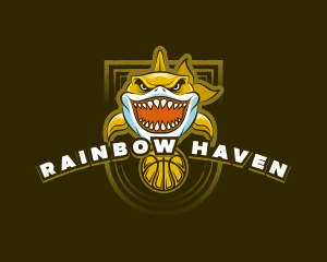 Basketball Varsity Shark logo design