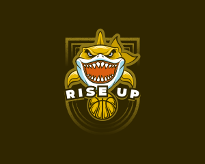 Basketball Varsity Shark logo design