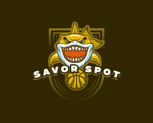 Basketball Varsity Shark logo design