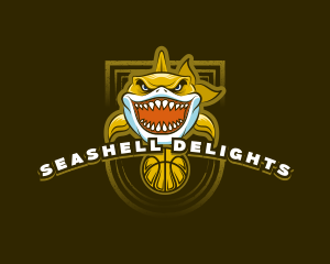 Basketball Varsity Shark logo design