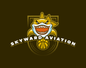 Basketball Varsity Shark logo design