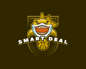 Basketball Varsity Shark logo design