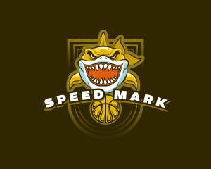 Basketball Varsity Shark logo design