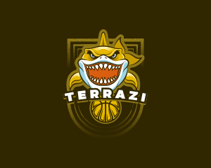 Basketball Varsity Shark logo design