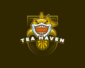 Basketball Varsity Shark logo design