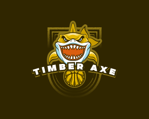 Basketball Varsity Shark logo design