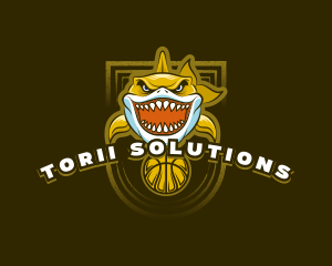 Basketball Varsity Shark logo design