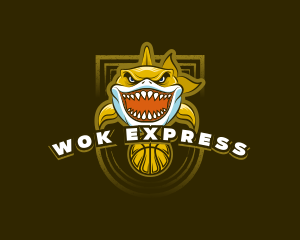 Basketball Varsity Shark logo design