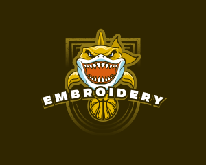 Basketball Varsity Shark logo design