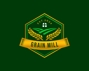 Wheat Grain Agriculture logo design