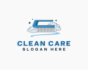 Housekeeping Brush Cleaning logo design