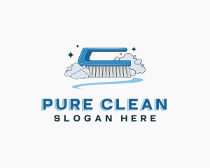 Housekeeping Brush Cleaning logo design