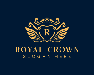 Royal Wing Crown logo design