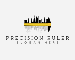 Architectural City Ruler logo design