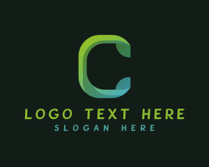 Cyber - Gradient Company Letter C logo design