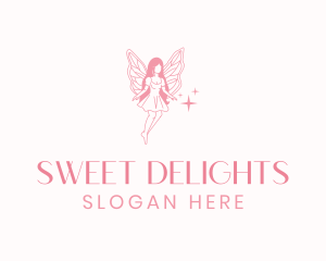 Pink Fairy Woman logo design