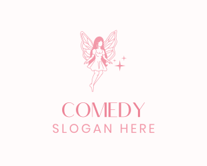 Chic - Pink Fairy Woman logo design