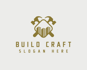 Hammer Construction Building logo design